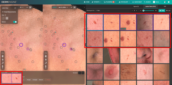 Grid view change-status colours