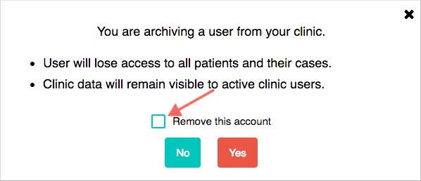 archiving user option