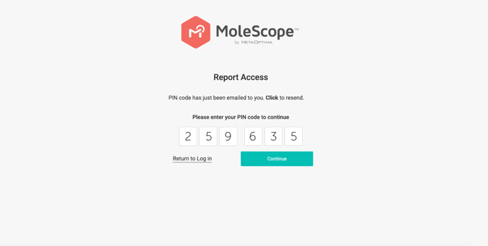 Secure 6-Digit PIN Code. MoleSafe. (1)